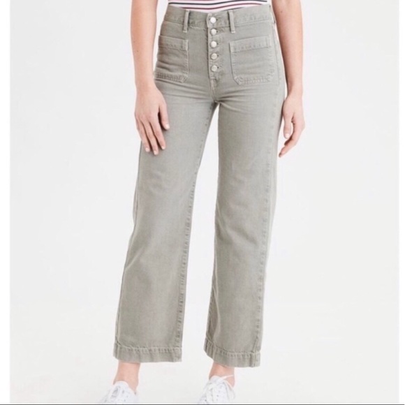 American Eagle Outfitters Denim - AE 6 Short Wide Leg Crop Pants High Rise